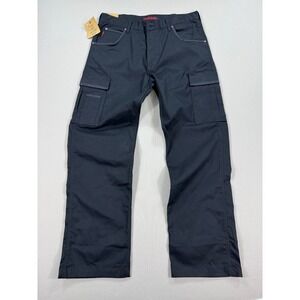 NWT Tough Duck Cargo Pants Relaxed Fit Flex Twill Men's 36x32 Black Baggy